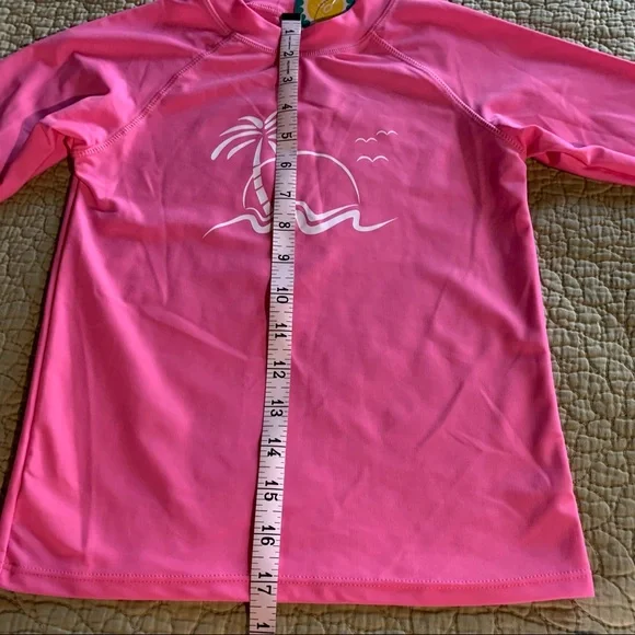 NWT. Kid’s Pink Long Sleeve Rashguard * Size 7/8 - Picture 4 of 8
